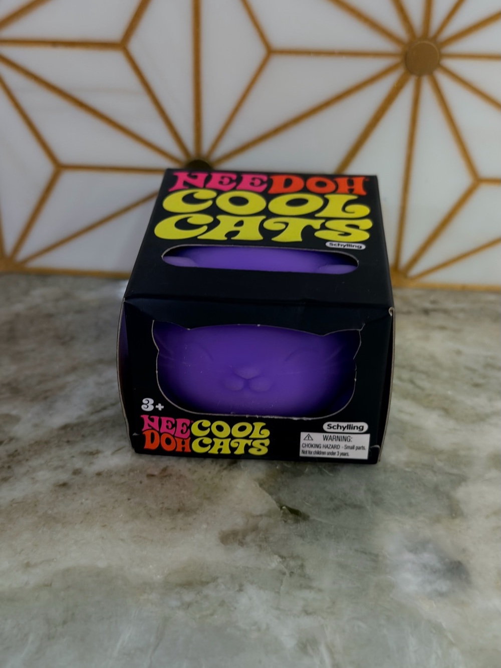 NeeDoh Cool Cats Purple Squeezable Stress Toy